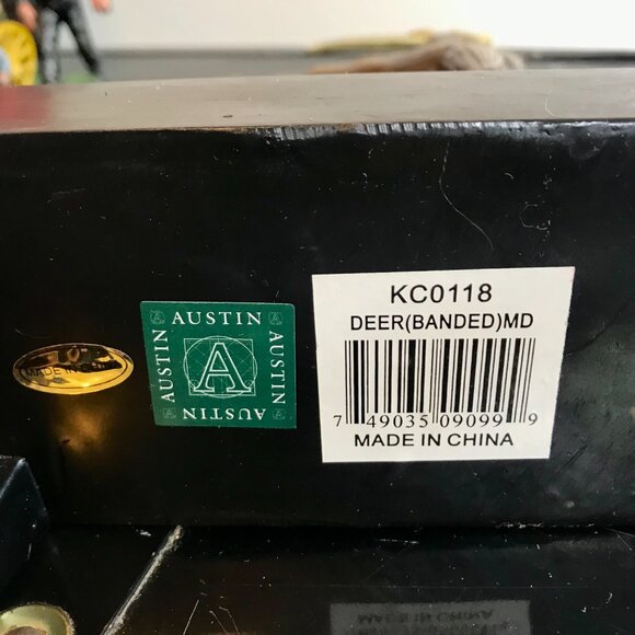 Kindu Collection Pair Gazelle Deer Antelope by Austin Carolyn Kinder Brass Head - Picture 2 of 5